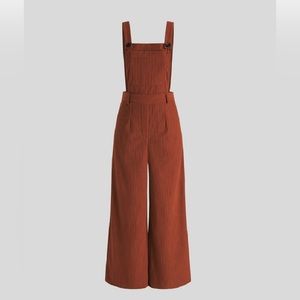 Orange Corduroy Overalls